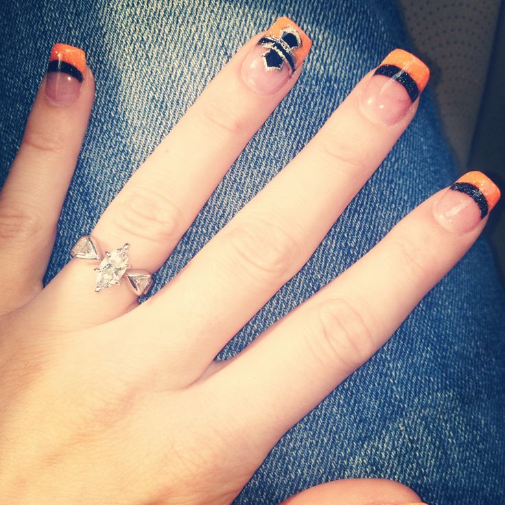 Pretty Harley Davidson Nail Design