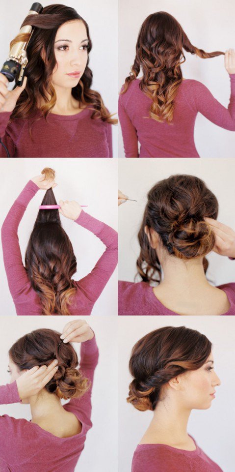 Pretty Twisted Lower Updo Hairstyle