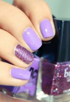 Purple Colored Nails