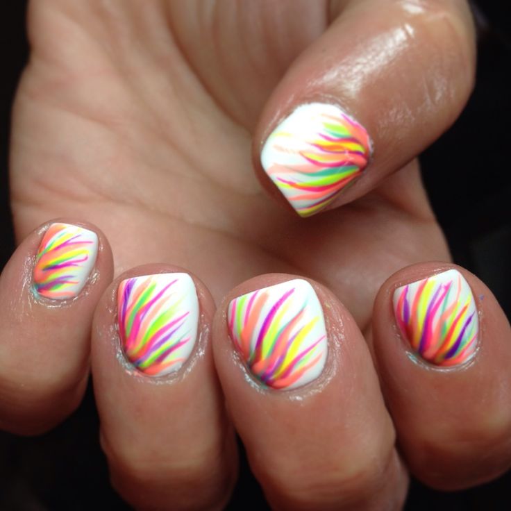 19 Amazing Rainbow Nail Art Designs  Pretty Designs