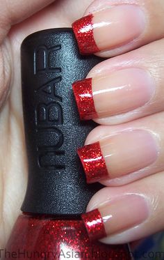 Red Nails for French Manicure