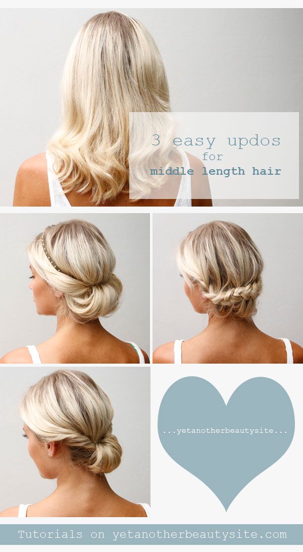 16 Pretty And Chic Updos For Medium Length Hair Pretty Designs