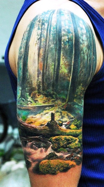 Amazing Colored Tattoo for Men