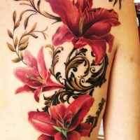 Back Flower Tattoo