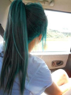 Blue Ponytail Hairstyle