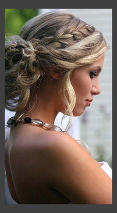 Braided Wedding Updo for Medium Length Hair