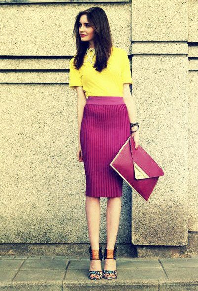 Bright Colored Oufit Idea for Women