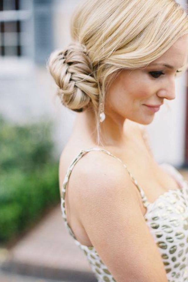 Cute Side Bun with Fishtail Braids