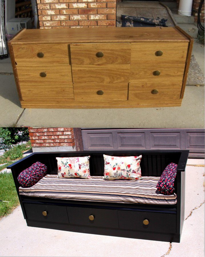 DIY Bench Upcycle with A Dresser
