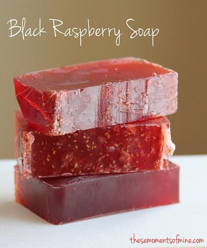 DIY Black Raspberry Soap