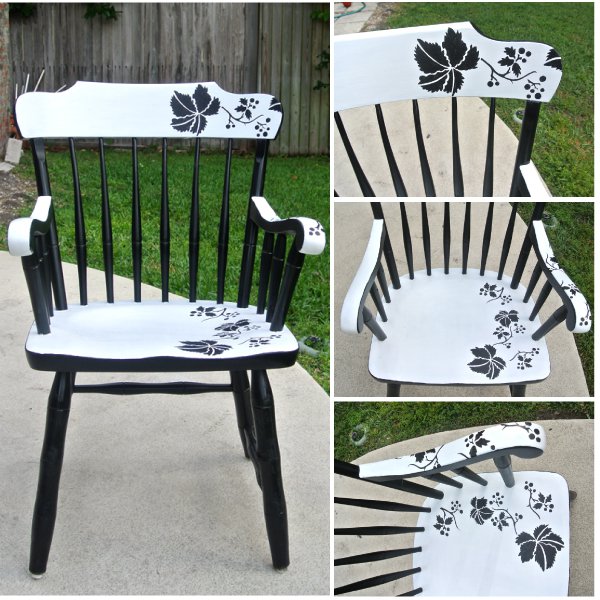 DIY Black and White Chair