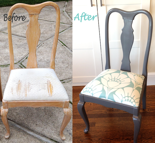 DIY Floral Dinning Chair