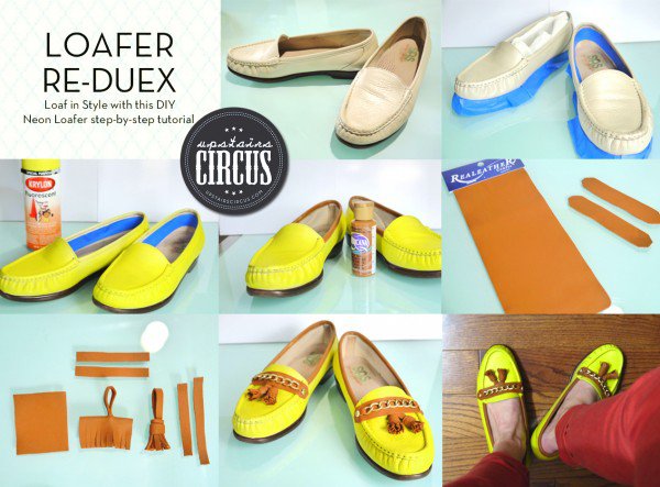 DIY Neon Loafers