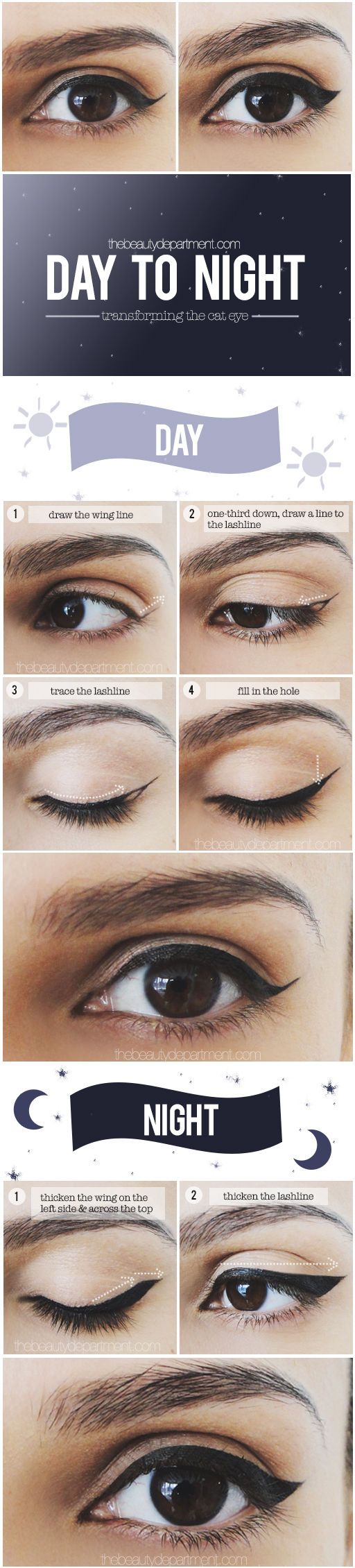 Day to Night Cat Eye Look