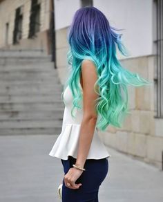 Dip Dyed Rainbow Hairstyle