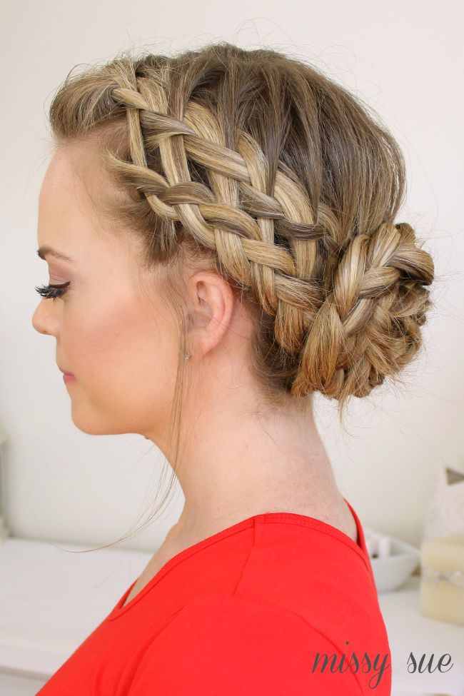 10 Fabulous French Braid Updo Hairstyles | Pretty Designs