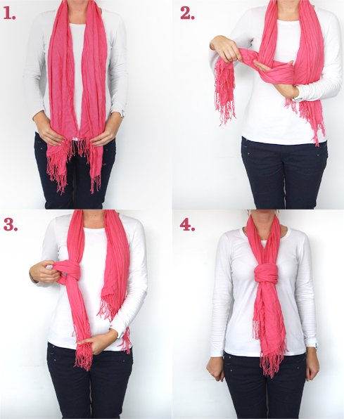 Fake Knot for a Scarf