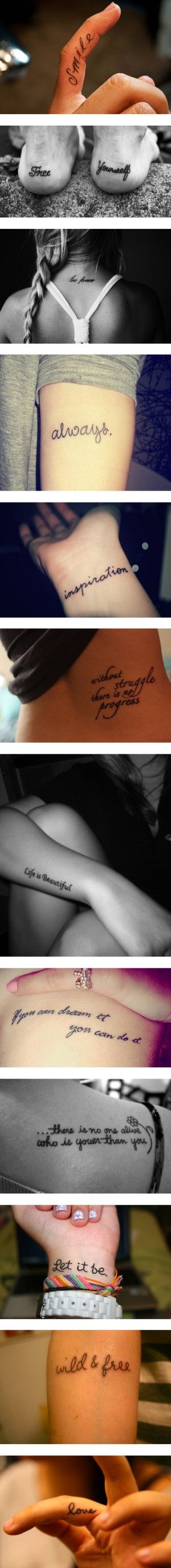 Fantastic Words Tattoos