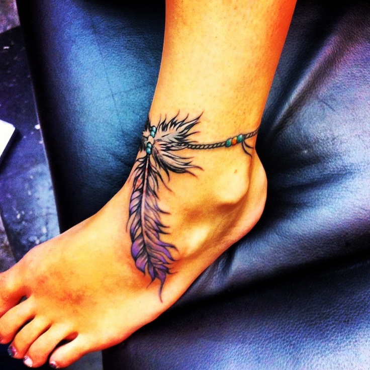 feather tattoo tattoos foot instep pretty anklet ankle bracelet must tatoos dreamcatcher feathers tatoo armband prettydesigns plumeria watercolor idea ink