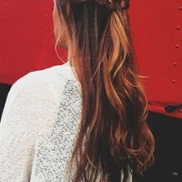French Braid Half Up Hairstyle for Ombre Hair