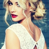 Graceful Lower Messy Updo Hairstyle