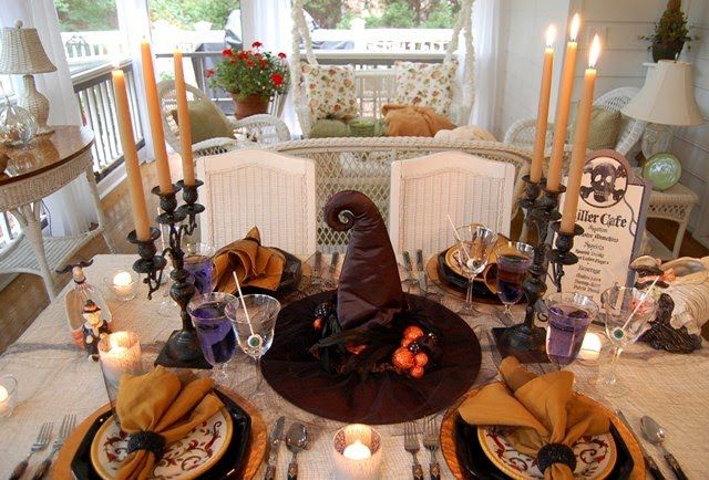 Halloween Table with Candles