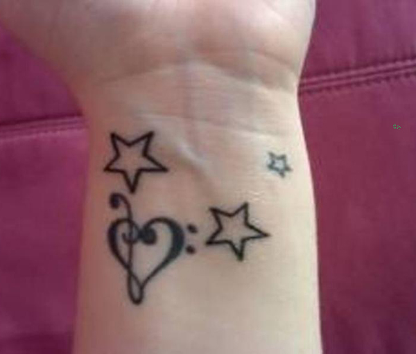 Heart and Star Tattoo