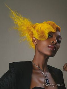 Interesting Yellow Hairstyle