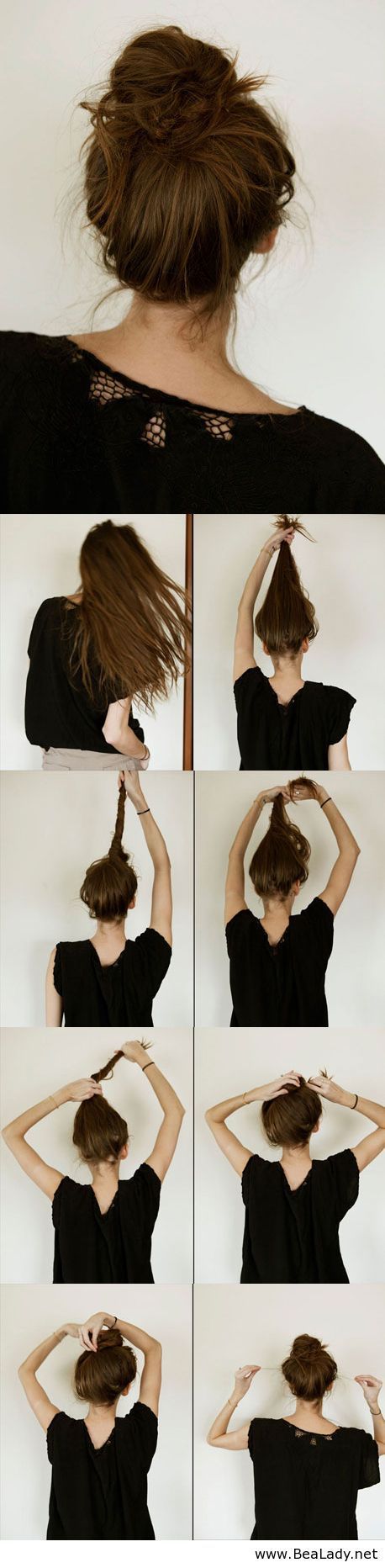 Knotted Top Bun Hairstyle