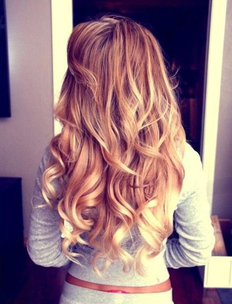 Long Curly Ombre Hairstyle
