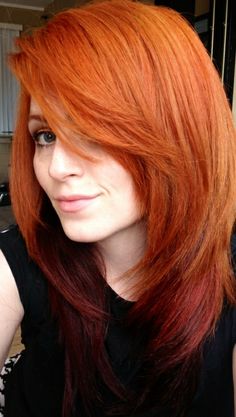 Long Layered Orange Hairstyle