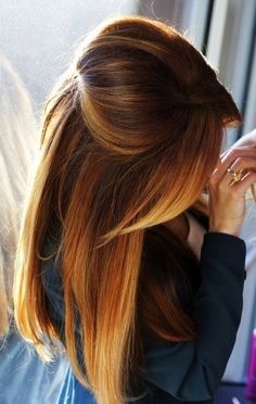 Long Straight Ombre Hairstyle