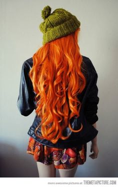 Long Wavy Orange Hairstyle