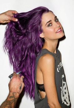 Long Wavy Purple Hairstyle