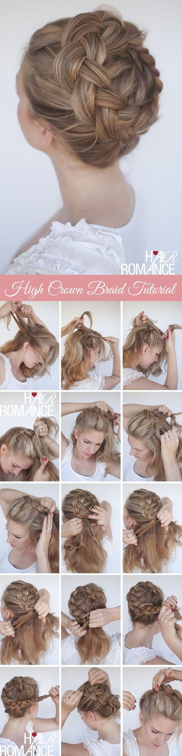 Lovely Braided Crown Hairstyle Tutorial