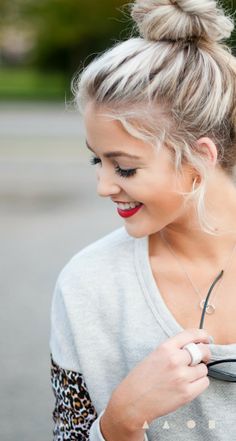 Messy Bun for Blonde Hairstyles