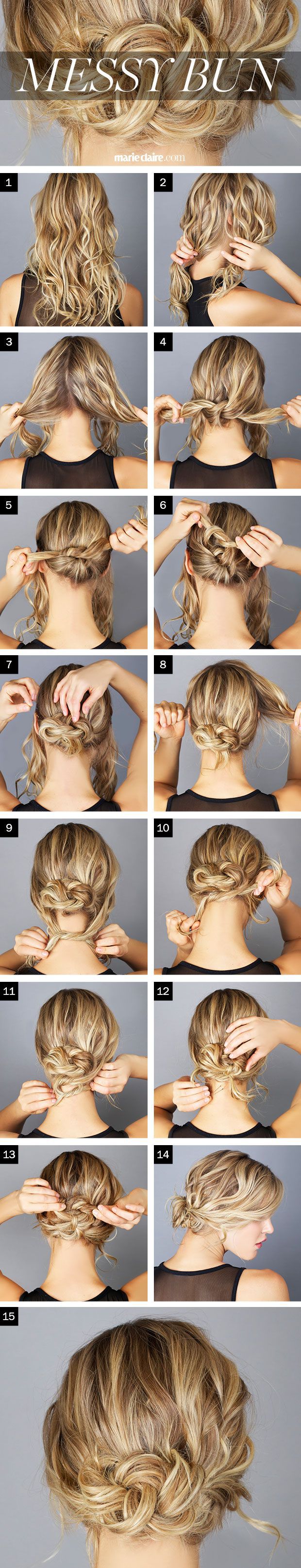 Messy Twisted Bun Hairstyle