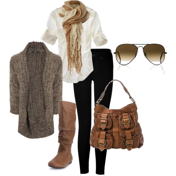 Pretty Fall Outfit with Sweater
