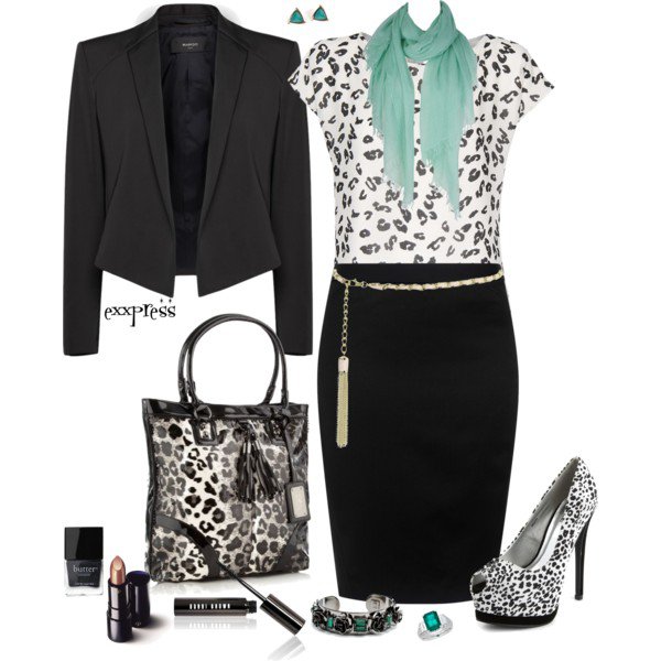 Printed Outfit Idea for Office Look