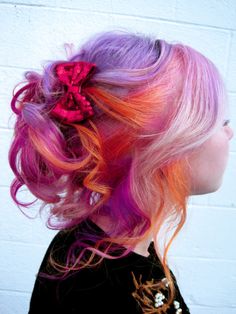 Purple and Orange Hairstyle