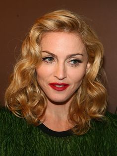 Retro Inspired Madonna Curly Hairstyle