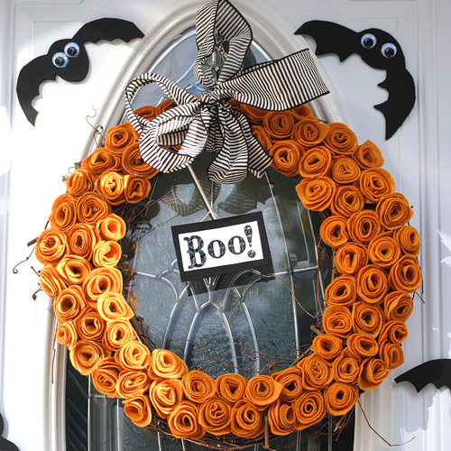 Rose Wreath with Bats