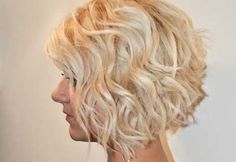Short Blond Curly Bob Hairstyle