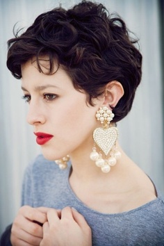 Short Brunette Curly Hairstyle