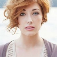 Short Curly Hairstyle for Long Faces