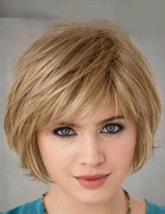 Short Hairstyle With Bangs for Blond Hair