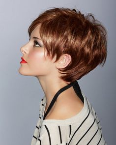Short Layered Hairstyle for Long Faces