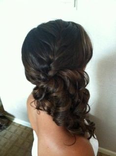 Side Braided Updo Hairstyle