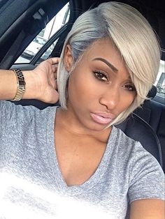 Side Parted Short Bob Hairstyle