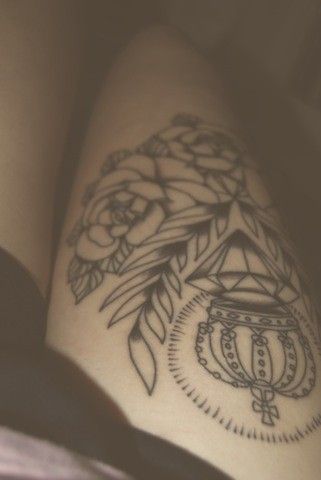 Side Thigh Tattoo